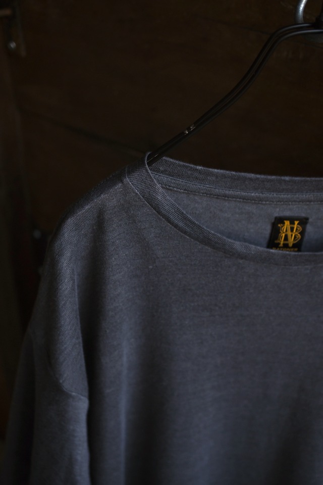 BATONER / NORMANDY LINEN T-SHIRT (GRAY , BLACK , BEIGE×BROWN)