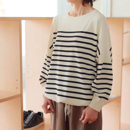 MARIED'OR (マリードール)　ボーダー スピンドルヘム ニット トップス