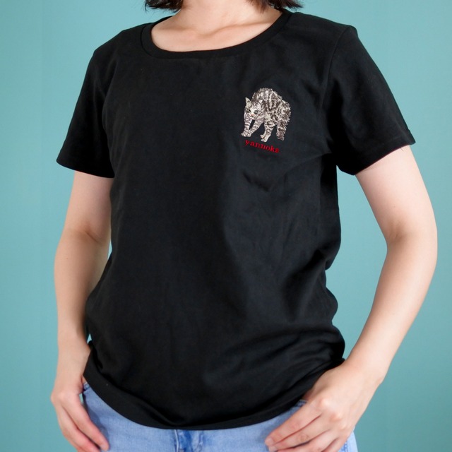 【アメリカンショートヘア】やんのかステップTシャツ（白・黒）