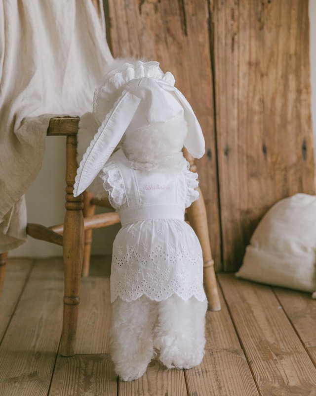 即納【kiki&nini】Apron Bunny Hat〔刺繍無し〕