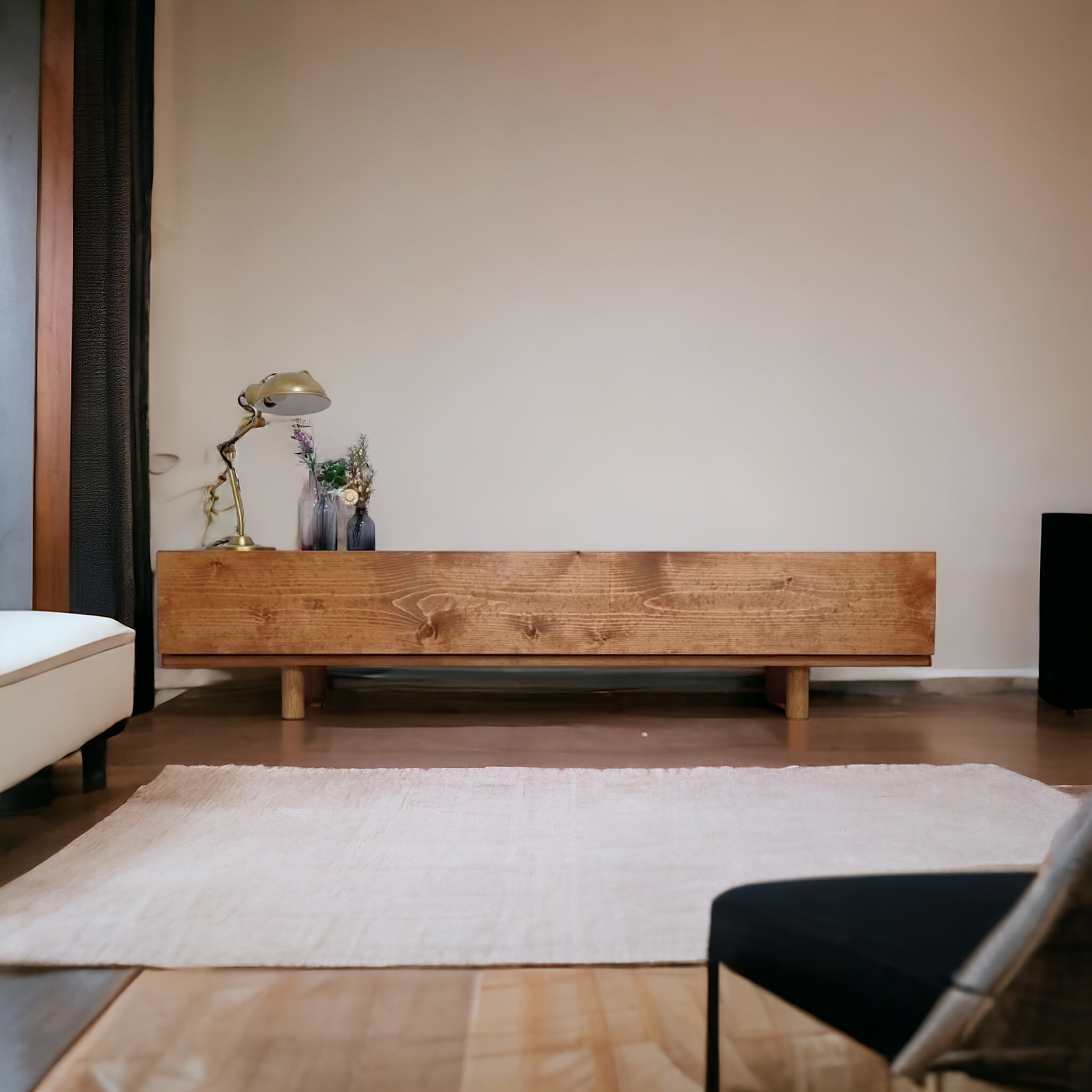 TV wood board"low type"W1390‘teak‘