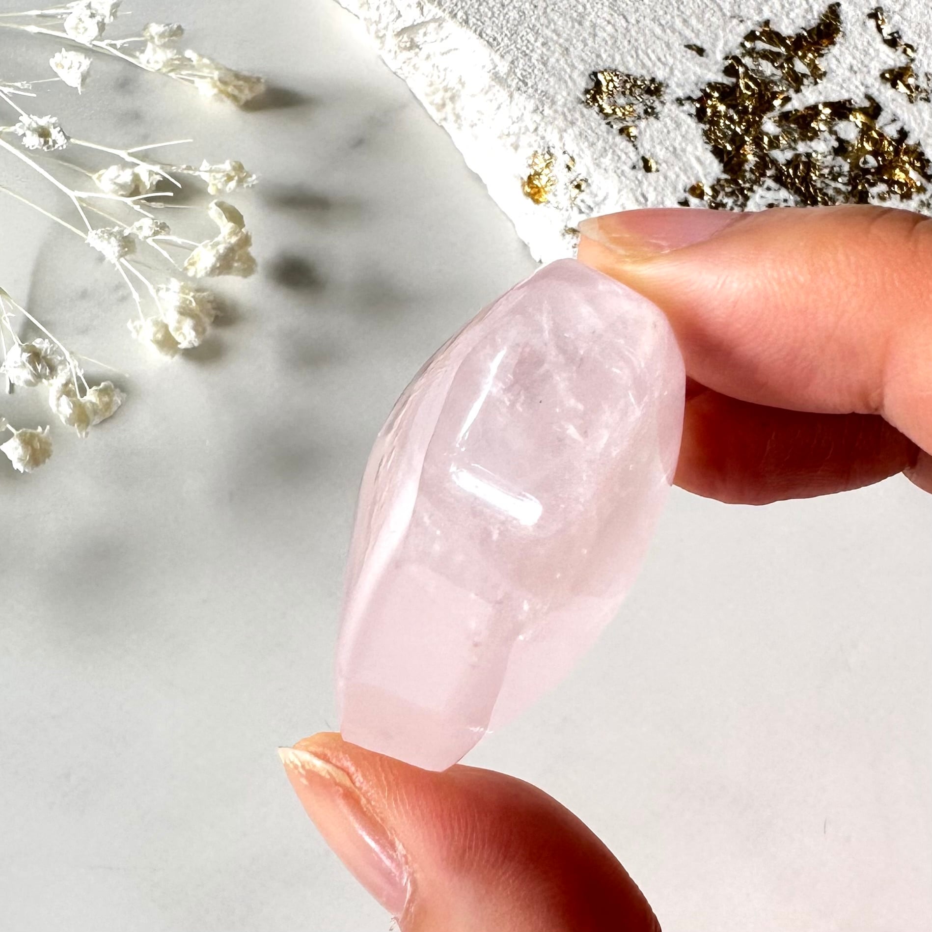 ローズクォーツ ハート型ストーン | Mt.Sophia 天然石屋さん／マウント