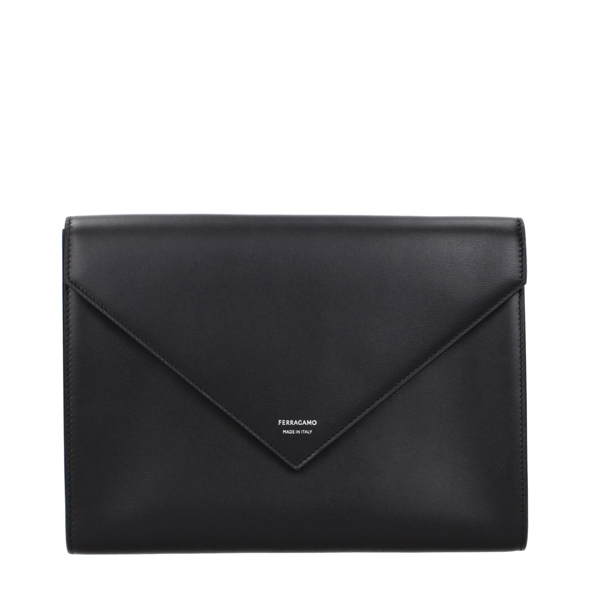 FERRAGAMO フェラガモ メンズ クラッチバッグ レザー ブラック