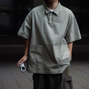 ハーフボタン半袖シャツ　A4212