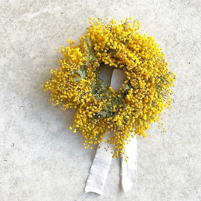 hiba "Mimosa Wreath" ミモザドライリース