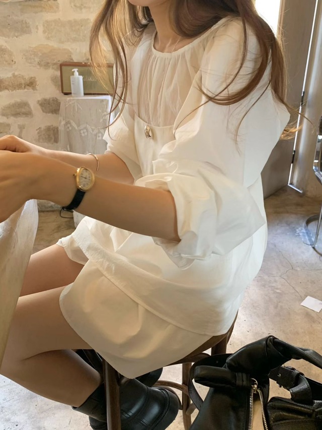 (OUNCE) mare ribbon blouse / 2color