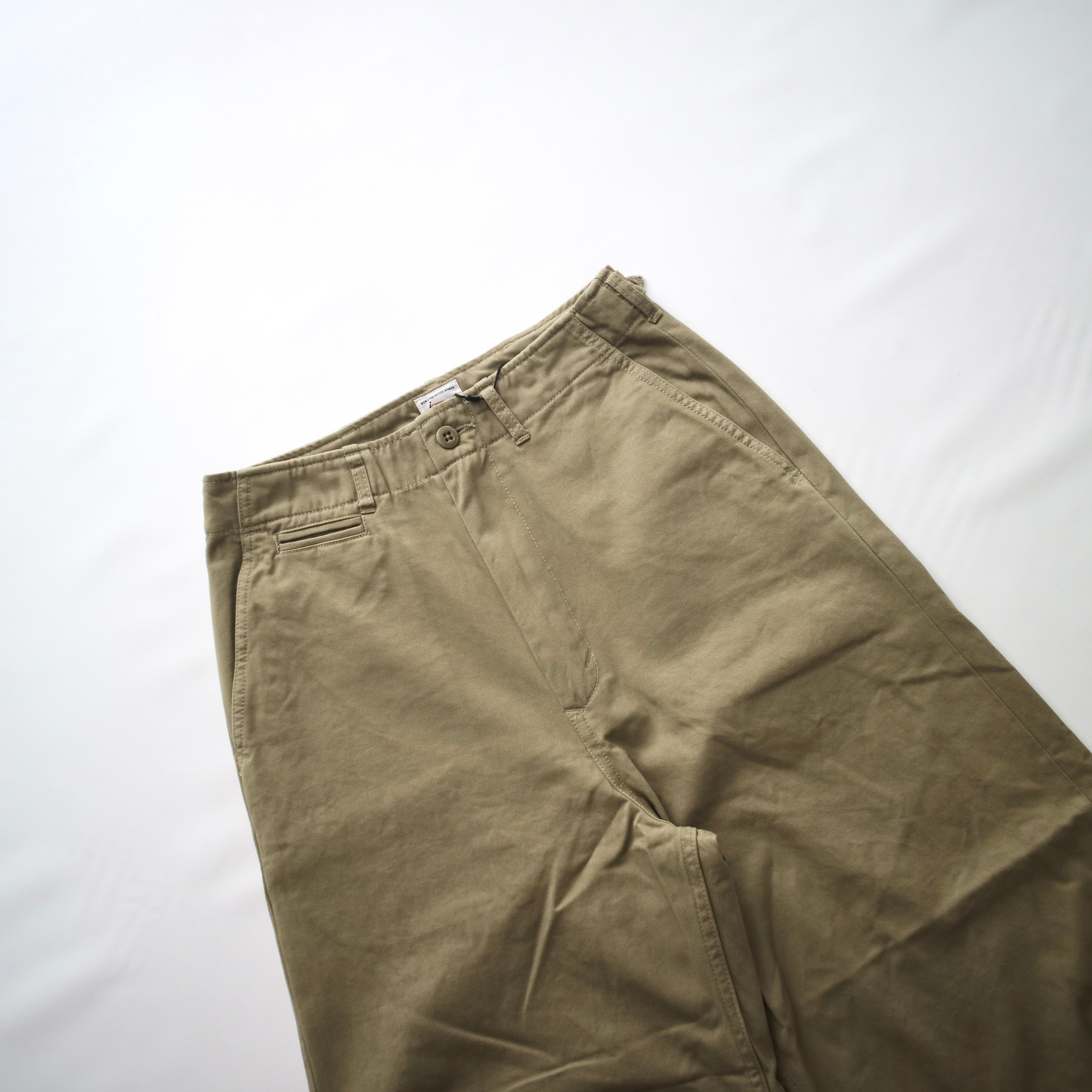 極美品 KHA:KI カーキ TYPE43 チノ ワイド トラウザーズ パンツ