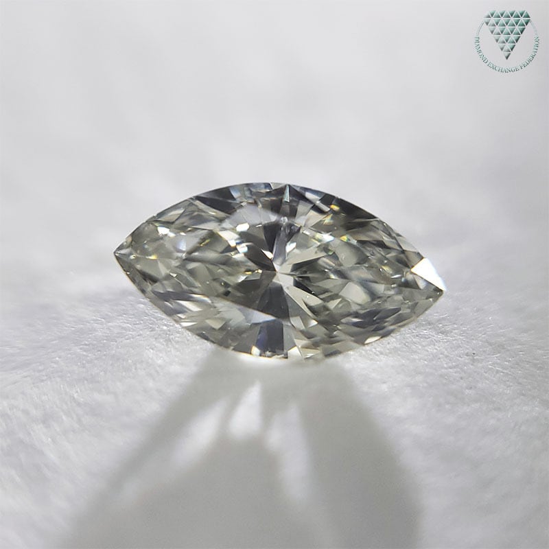 0.203 ct LIGHT GRAY GREEN VS2 CGL 天然 グレイ グリーン ダイヤモンド ペア シェイプ | DIAMOND  EXCHANGE FEDERATION