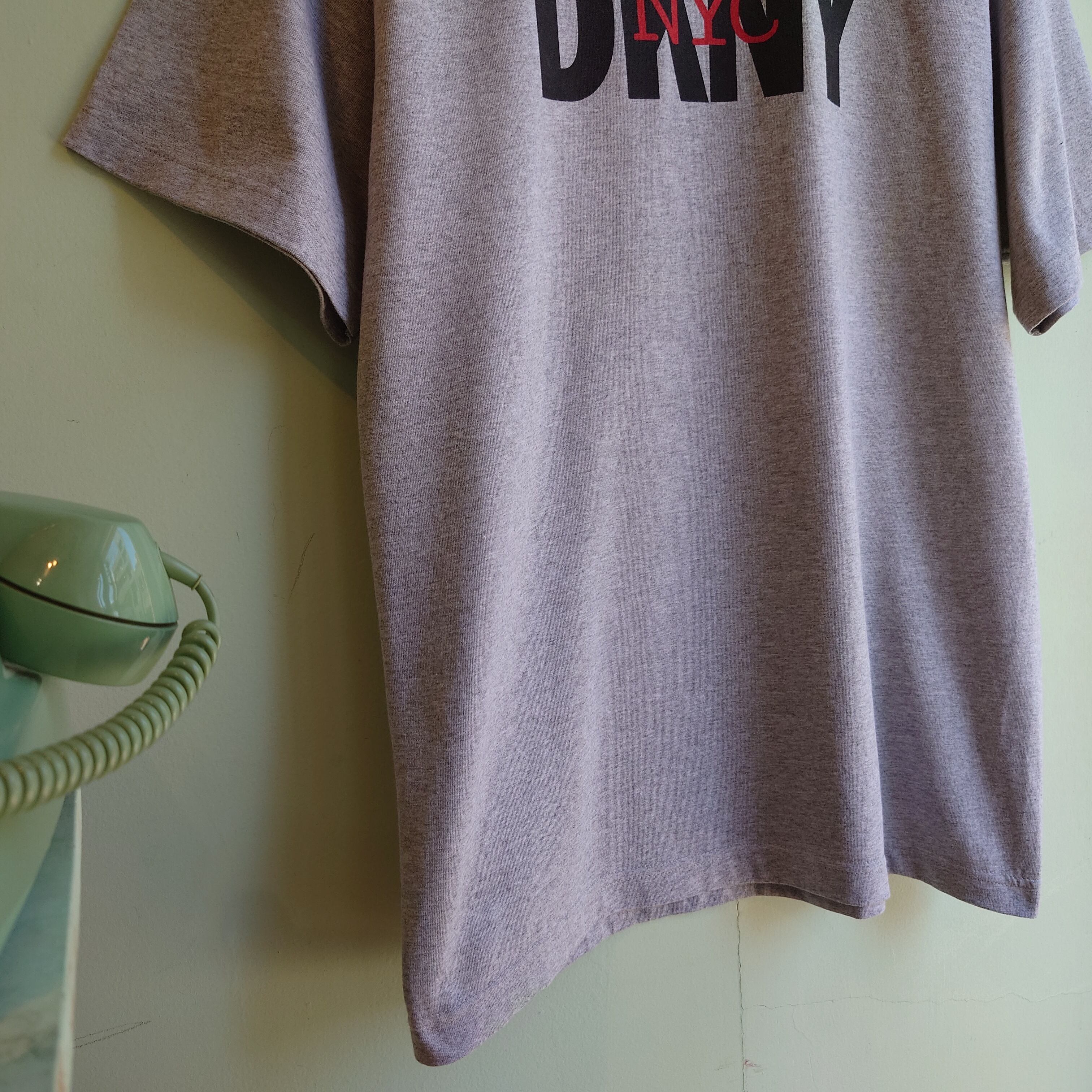 DKNY ダナキャラン 90-00s vintage ロゴTシャツ グレー L程度 | MANULBOY