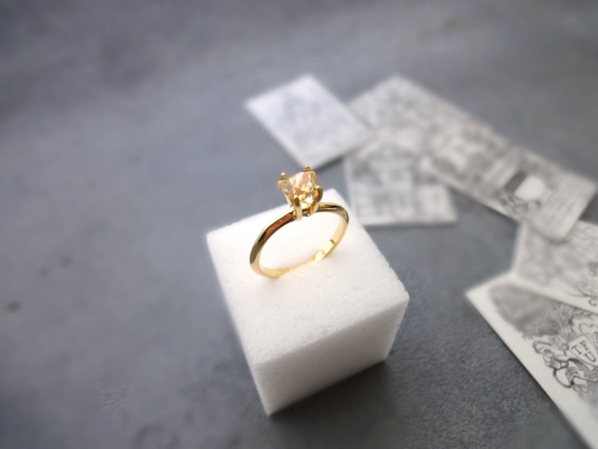 14kgf 大粒チョコレートムーンストーン、シトリン、トルマリン、パール  