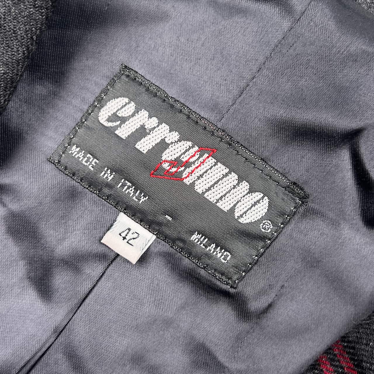 イタリア製 erreuno エレウノ チェック ダブル テーラードジャケット 42/グレー レディース