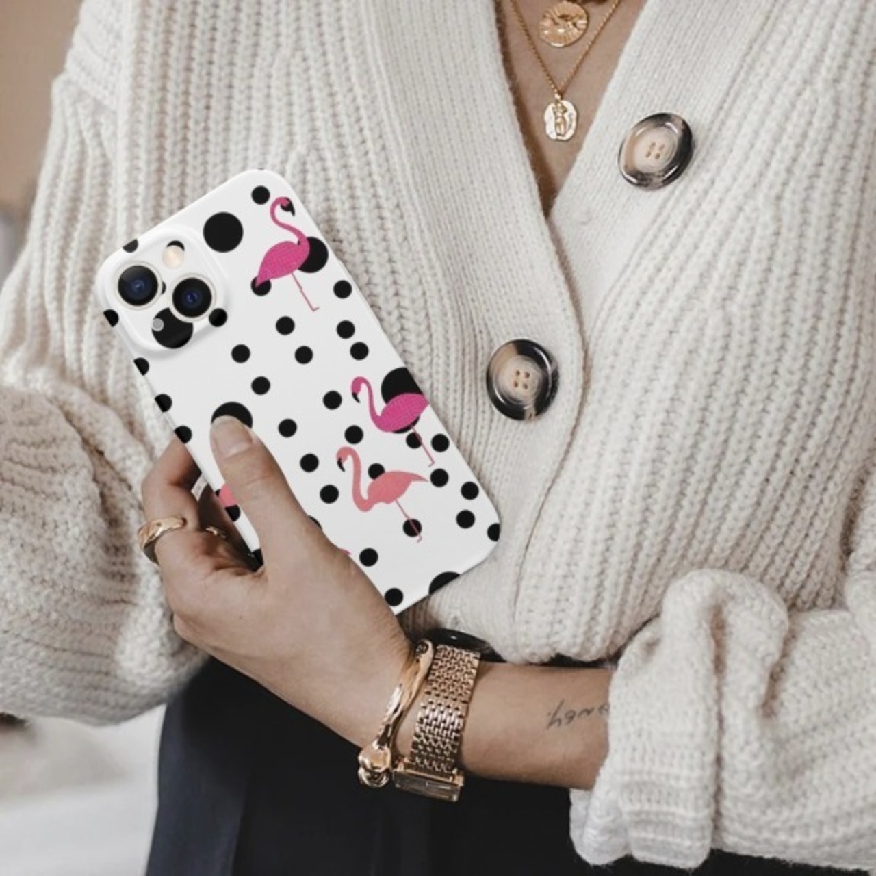 iPhone 14 Phone Case Polka Dot 4324