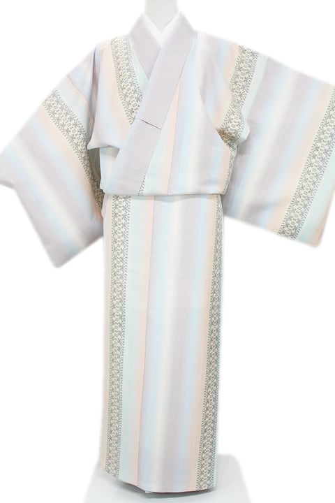 本場結城紬 よろけ縞 さが美 特選【結城紬】 有名呉服店【さが美】誂え