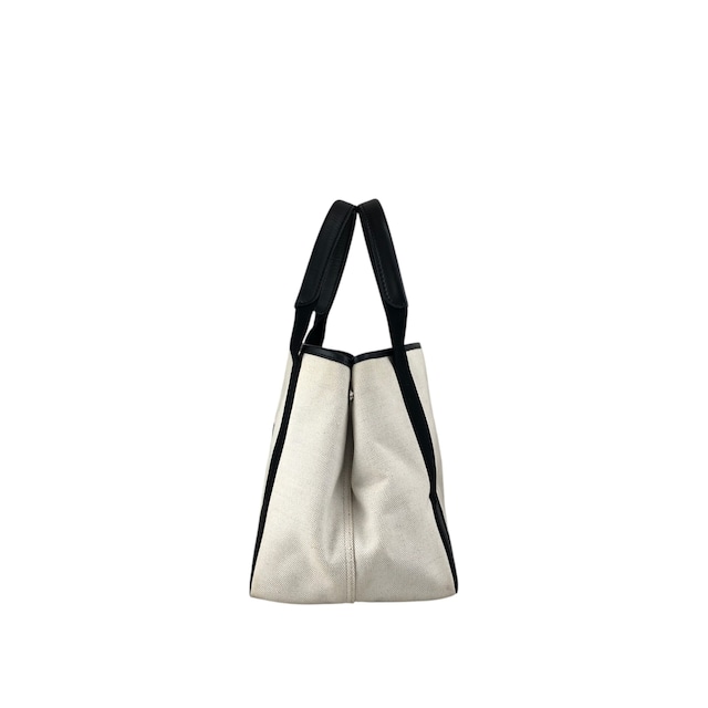 BALENCIAGA バレンシアガ カバスS ハンドバッグ ホワイト×ブラック ロゴ キャンバス トートバッグ vintage ヴィンテージ オールド bpp756