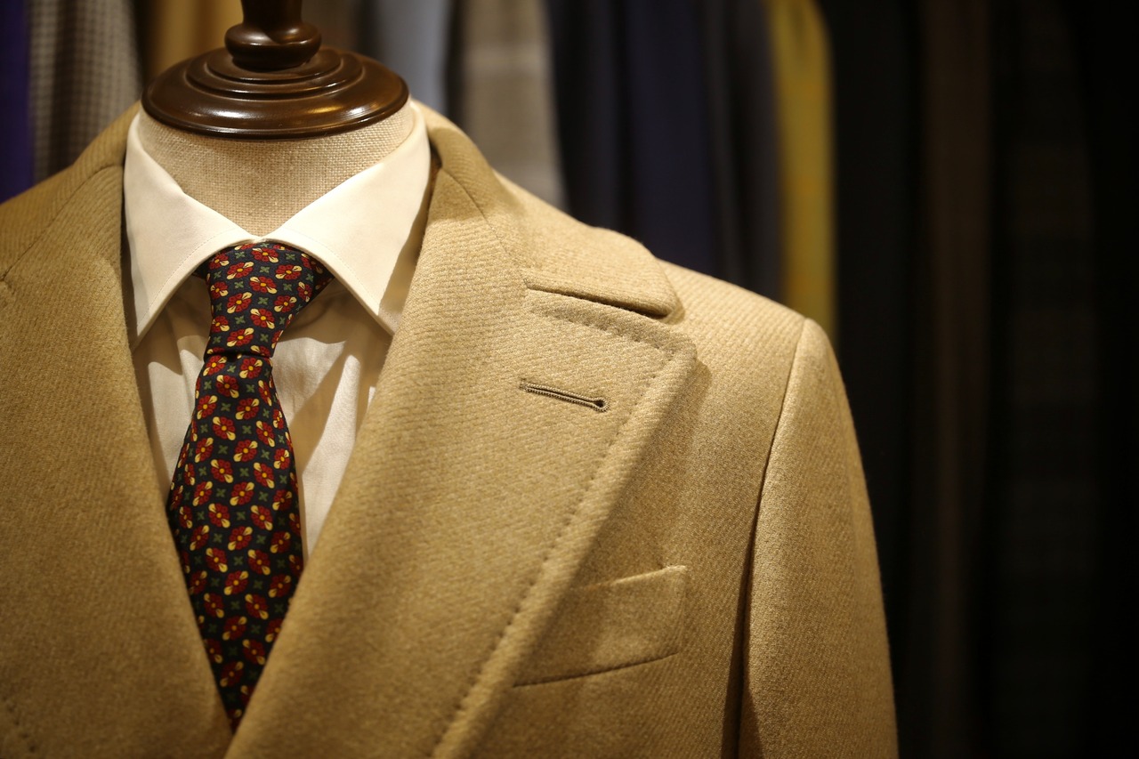 【CARUSO】ラファエル・カルーゾ カシミヤ混 ポロコート ベージュSize: 48 / USED