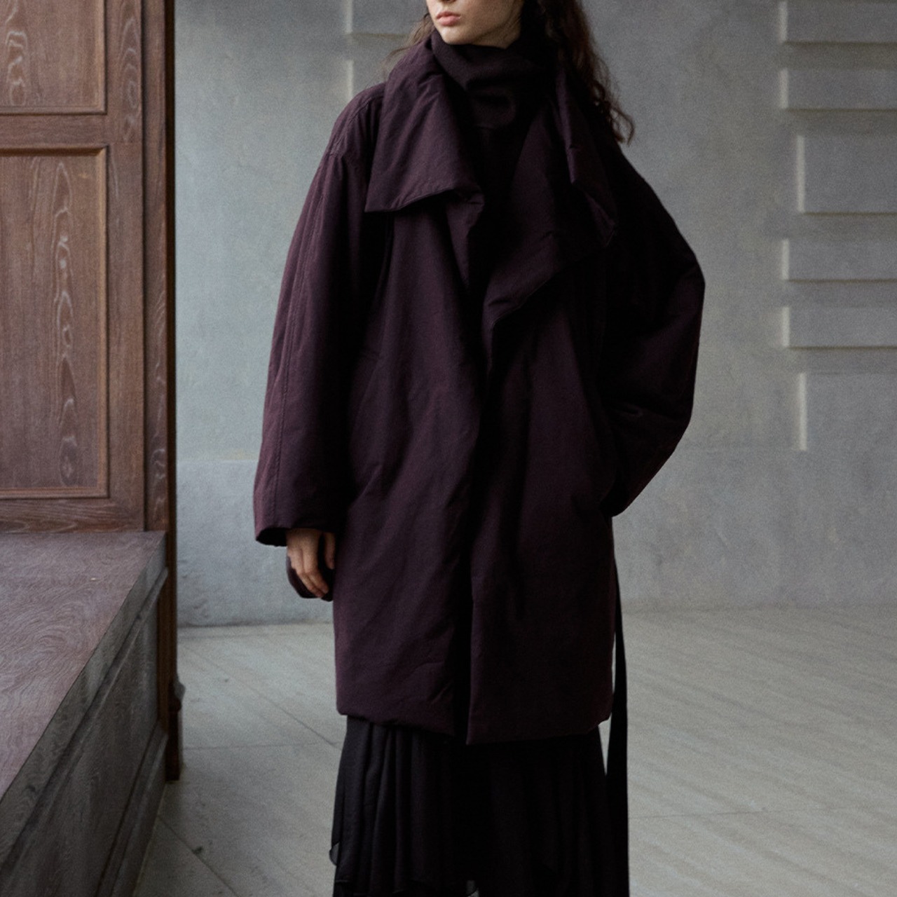 Soft Drape Long Coat T3860