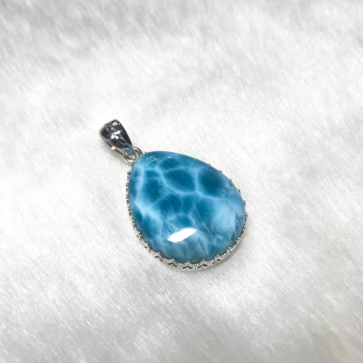 ラリマー ペンダントトップ P-8 ドミニカ共和国