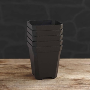 Solid Square Pot  7cm ブラック 10個セット