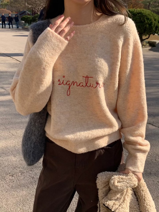 (予約) signature / Hour knit 3color