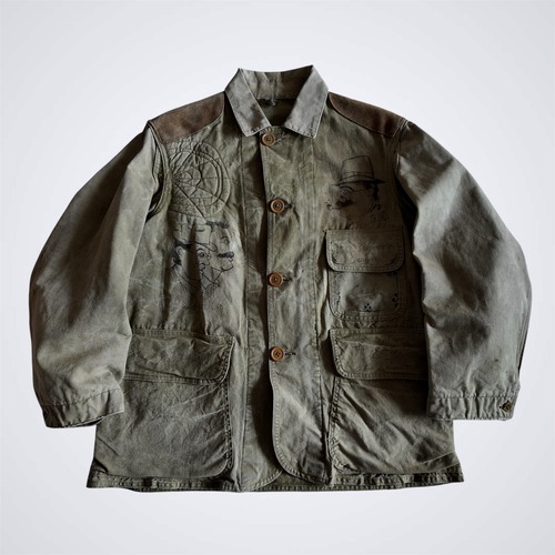 1940s~ HAND PAINTED MEMORIAL HUNTING JACKET