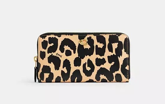 COACH/コーチ/WALLET/アコーディオンジップウォレット/レオパード
