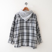 70s Andrew St. John check hoodie shirt