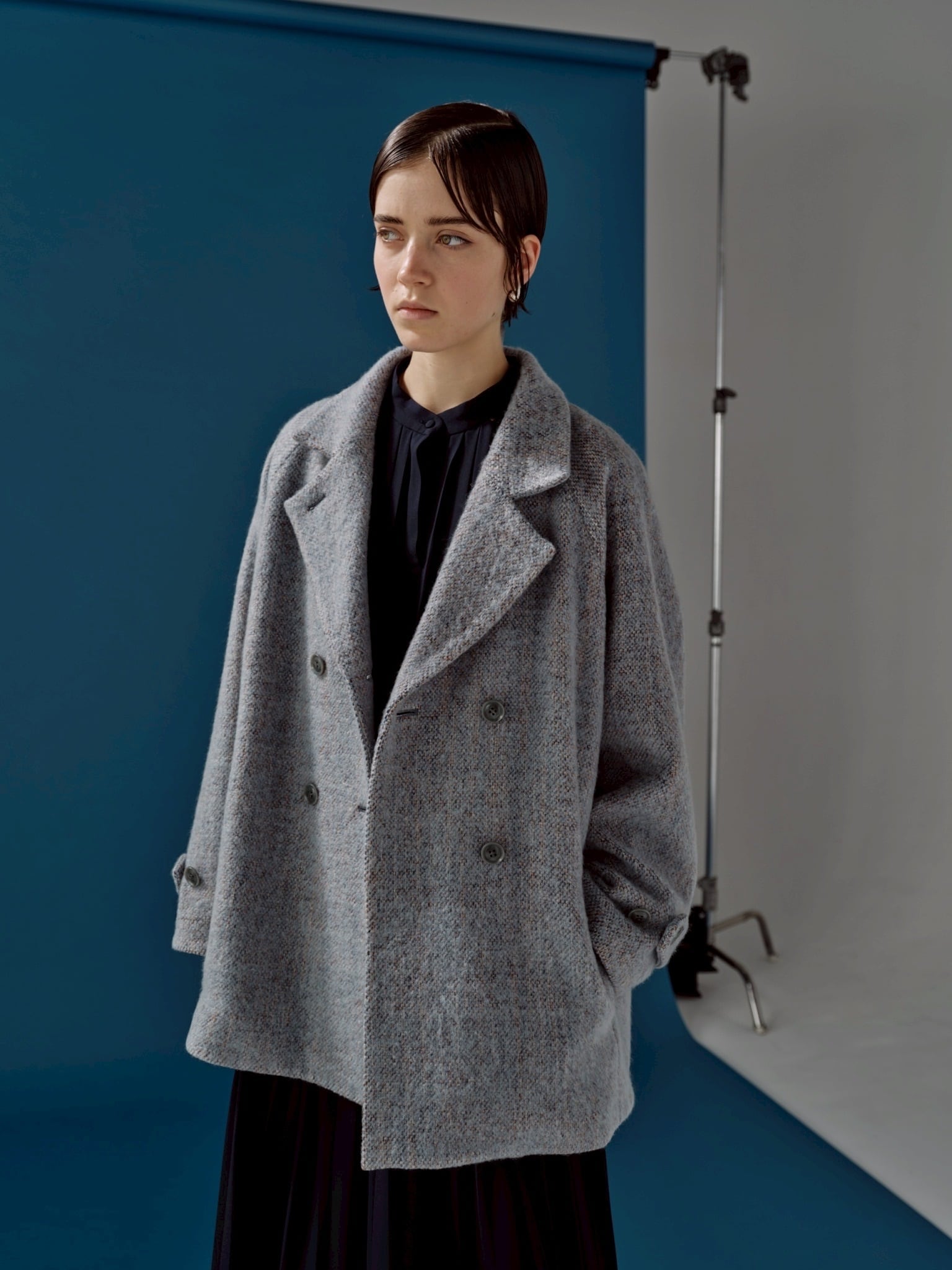 PANORMO/tweed short coat