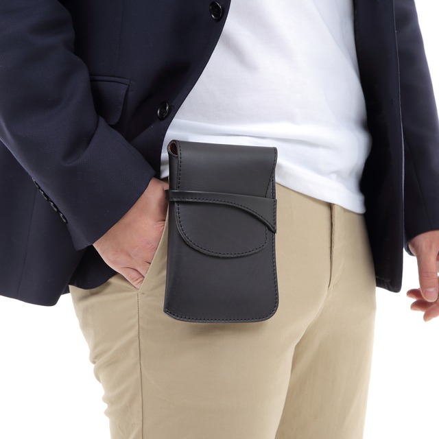 スマホ ポーチ メンズ スマホケース スマートフォン ポーチ ホルスター ハンドメイド ベルト ベルト通し ベルトケース スマートホン オイルレザー 本革 牛革 ウエストポーチ ベルトループ ベルトポーチ 多機種対応 日本製 ケイクラフツ かばん 鞄 縦型 インポートj1