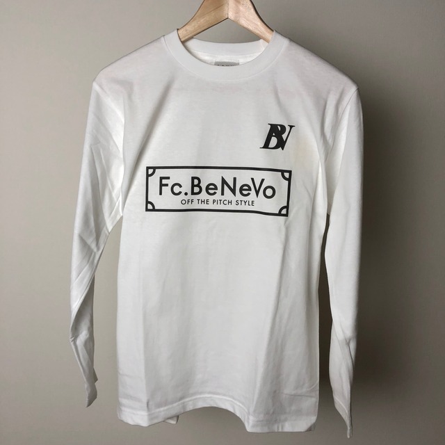 BV×Fc.BeNeVo STANDARD LOGO LONG SLEEVE-T (WHITE)