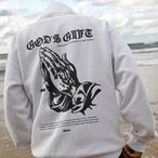 GOD'S GIFT ZIP HOODIE【White】