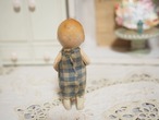 古い日本製ドール　コンポジション　チェック服 画像3