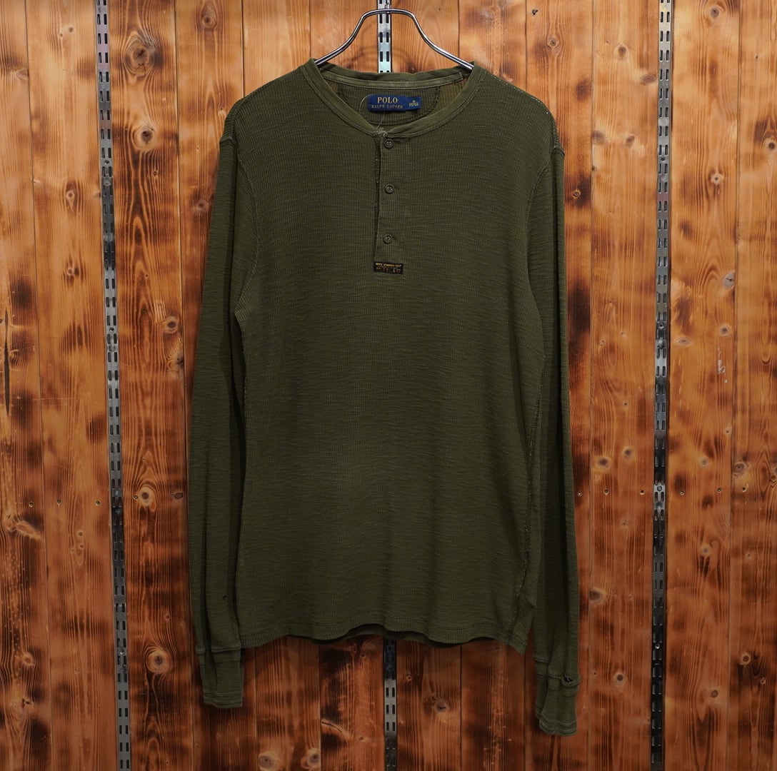 ralphlauren ヘンリーネック サーマル Tシャツ M/ラルフローレン
