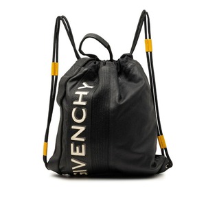 ジバンシー ロゴ リュック バックパック ブラック マルチカラー レザー メンズ Givenchy 【中古】
