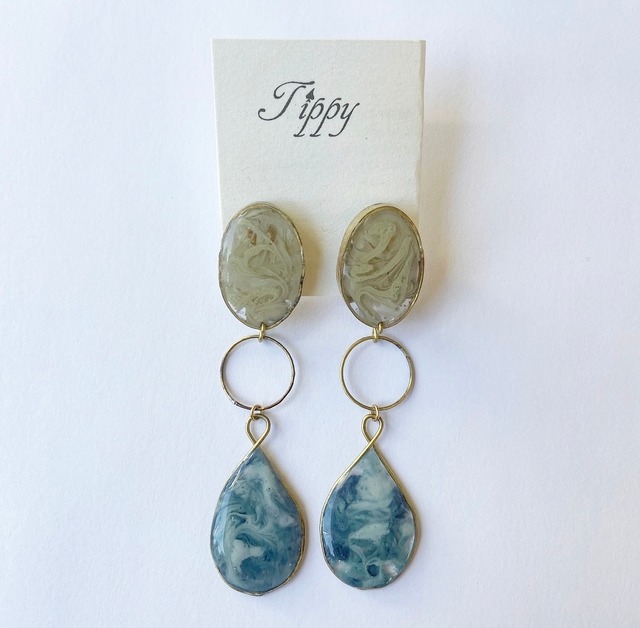 marble drop pierce / earring