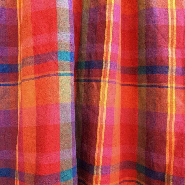Madras Plaid  Linen Dress