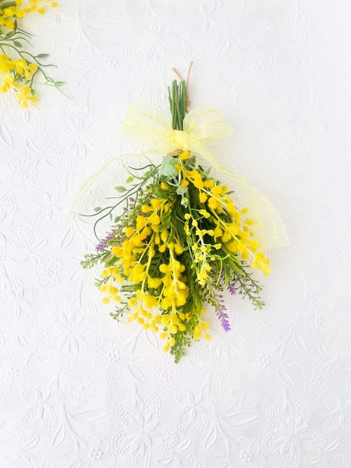 【送料込】数量限定！ミモザスワッグ（小）〜アーティフィシャルフラワー〜