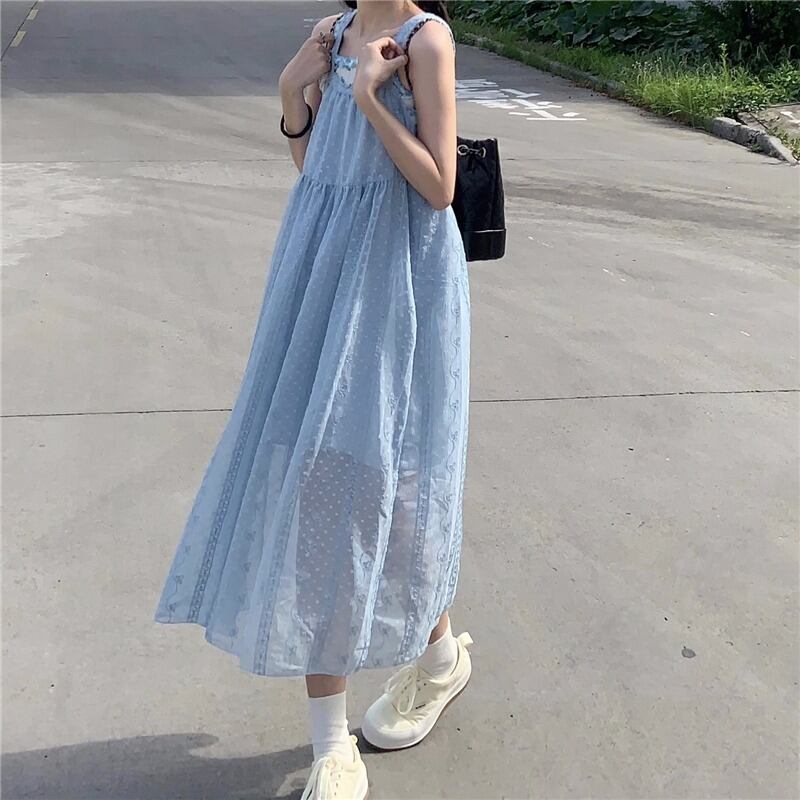 ブルードレス サマーロングスカート 夏物 萌量不足94765445799