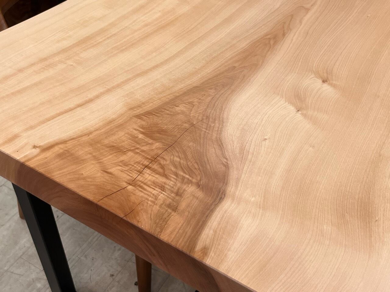 まきまき テーブル天板 オーク突板 木縁巻き 切面仕上げ 基本塗装8色 t30｜店舗用