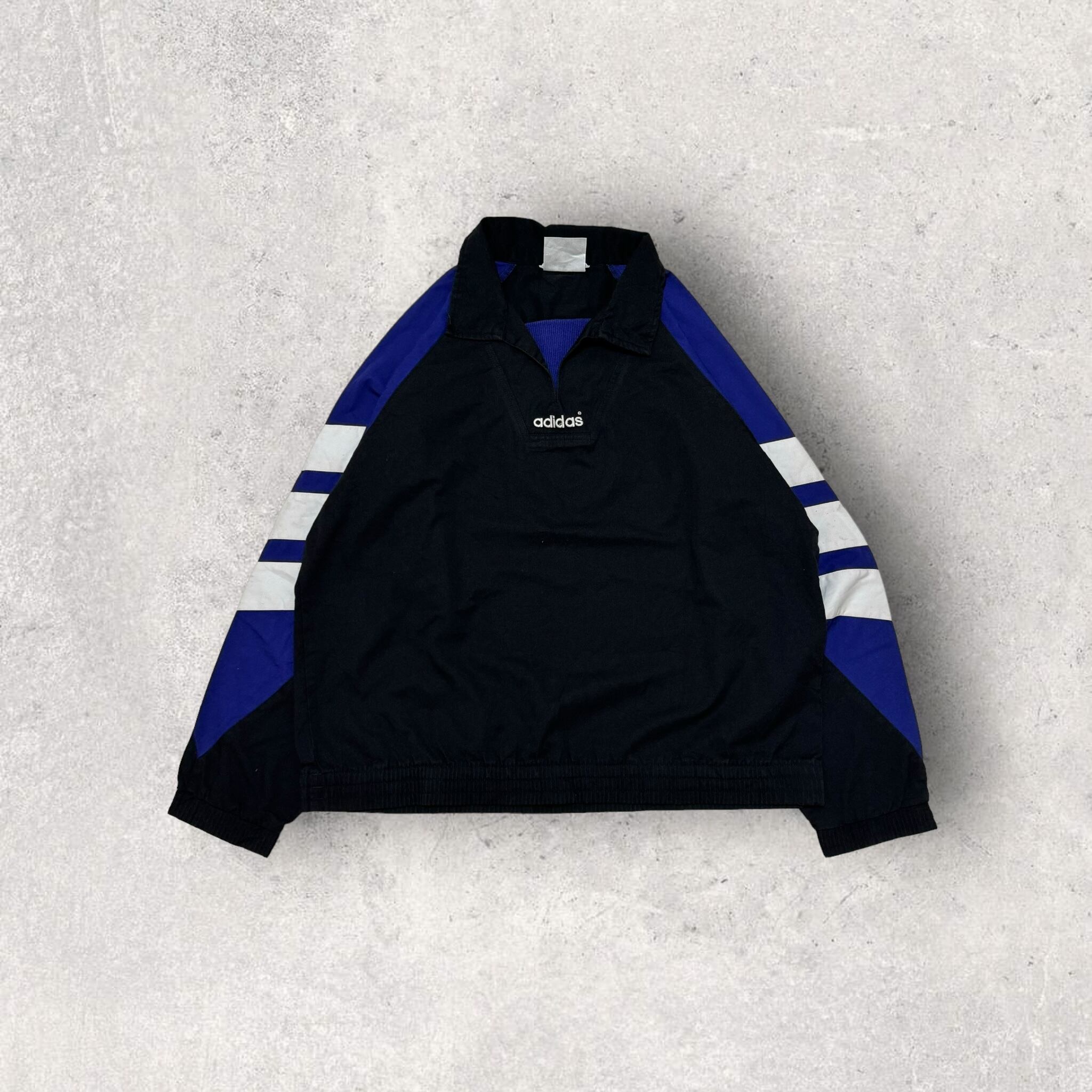 "80's adidas" cotton pullover jacket