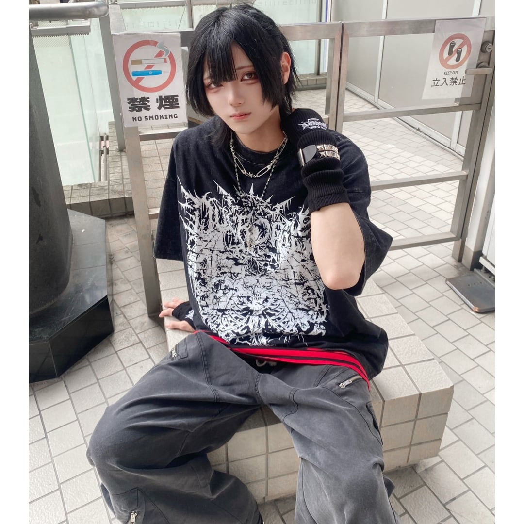 7/3 完売→再入荷！】新作☆スカルウォッシュTシャツ