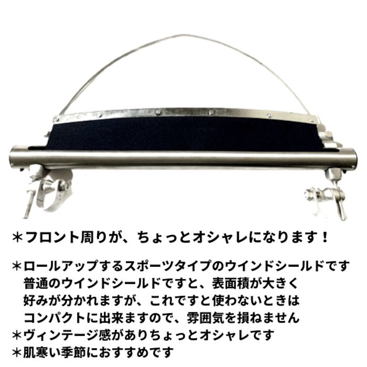 シールド スクリーン バイク ウインドシールド ハンソン ブラック 