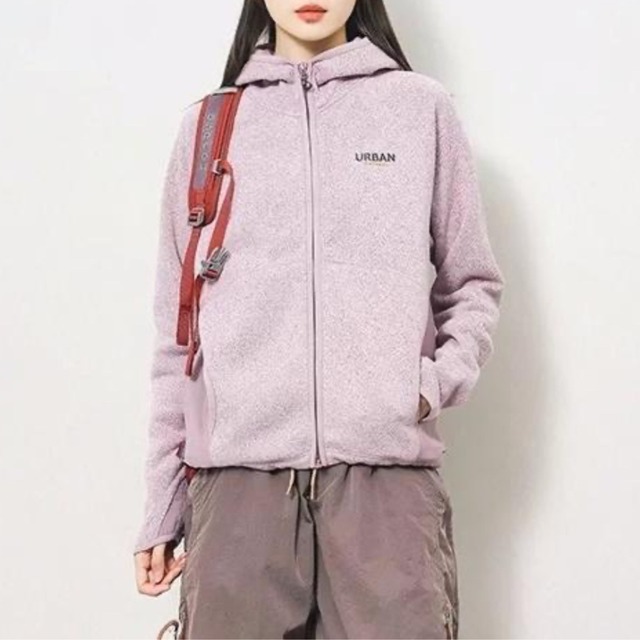 カラーブロックフリースパーカー C00899