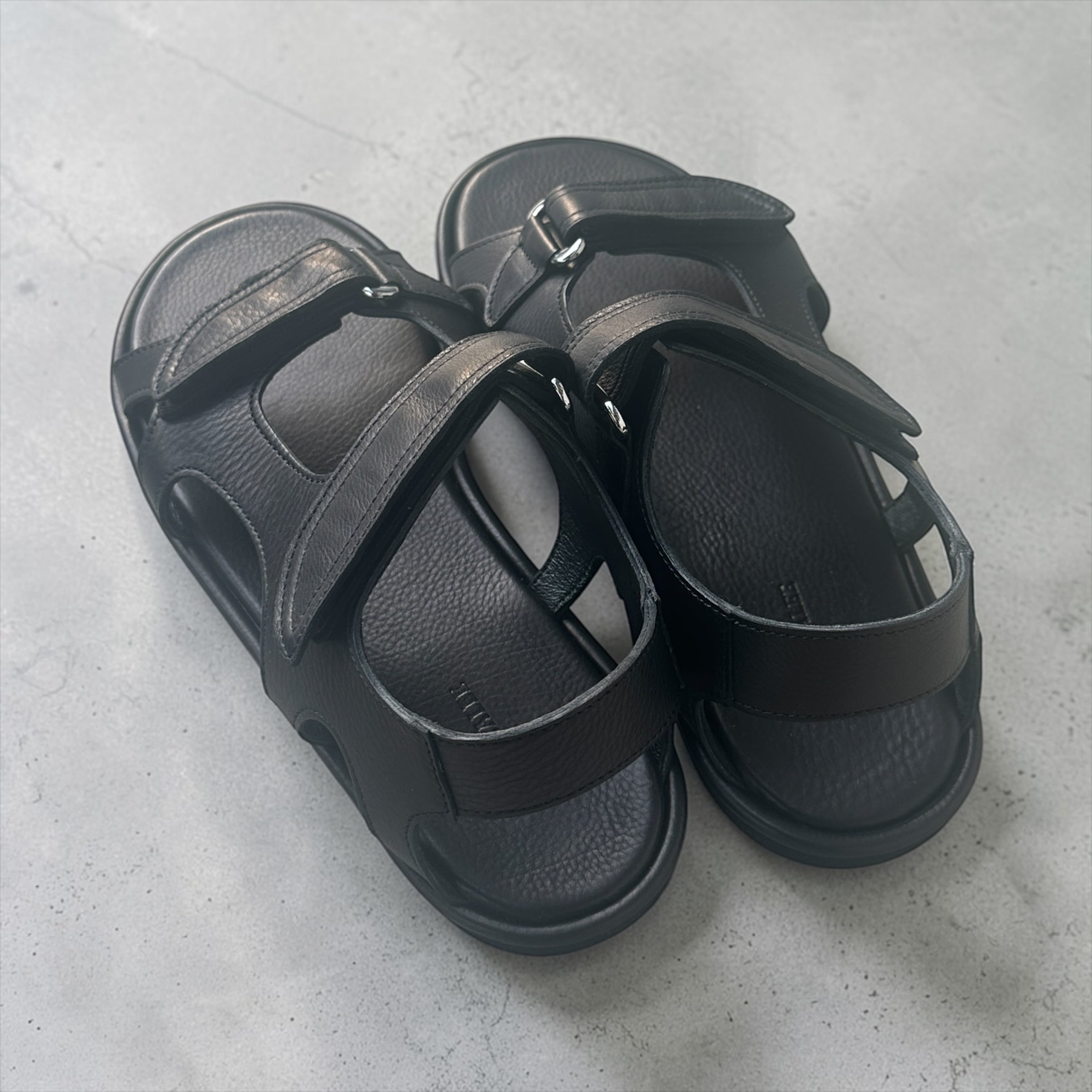 AURALEE  [SOFT LEATHER DOUBLE STRAP SANDALS]