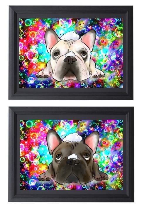 フレンチブルドッグアート Lサイズ Dyfre072 Atelier Buzz
