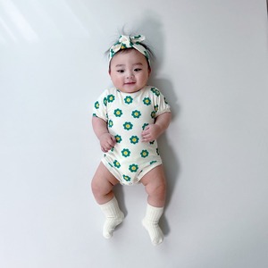 [Moran bebe] Mongmong Flower Bodysuit Set-up / [모란] 몽몽꽃슈트세트