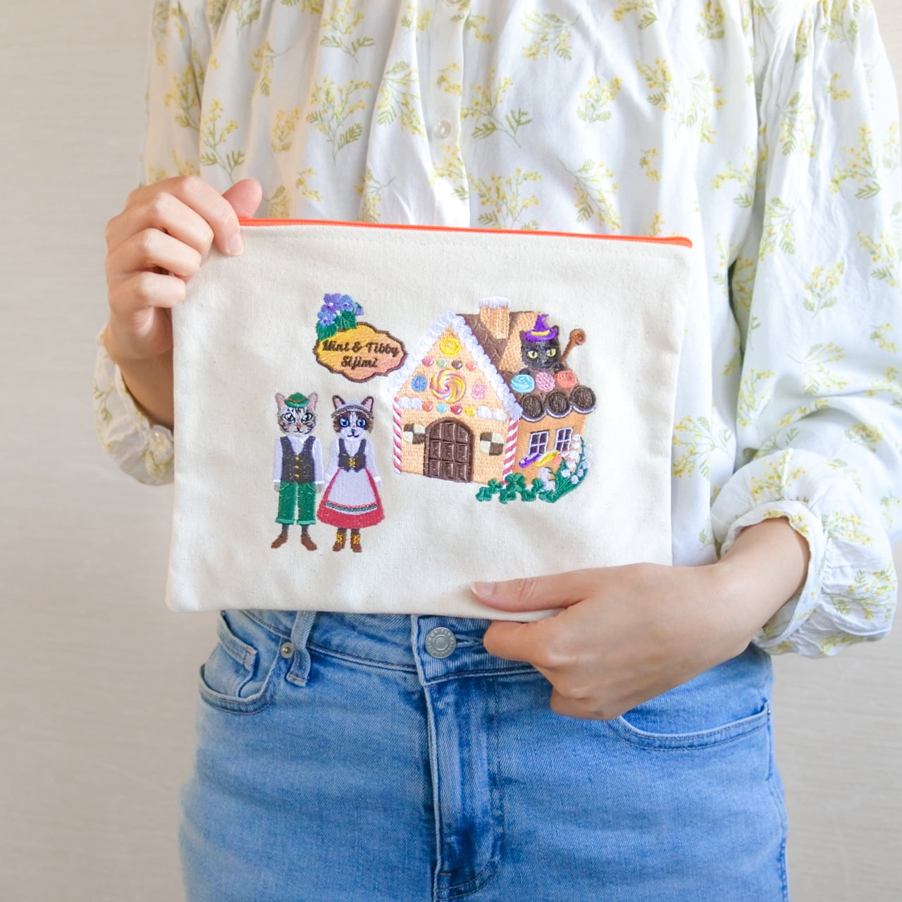 リピート限定】お菓子の家の刺繍ポーチ | コイトネコ