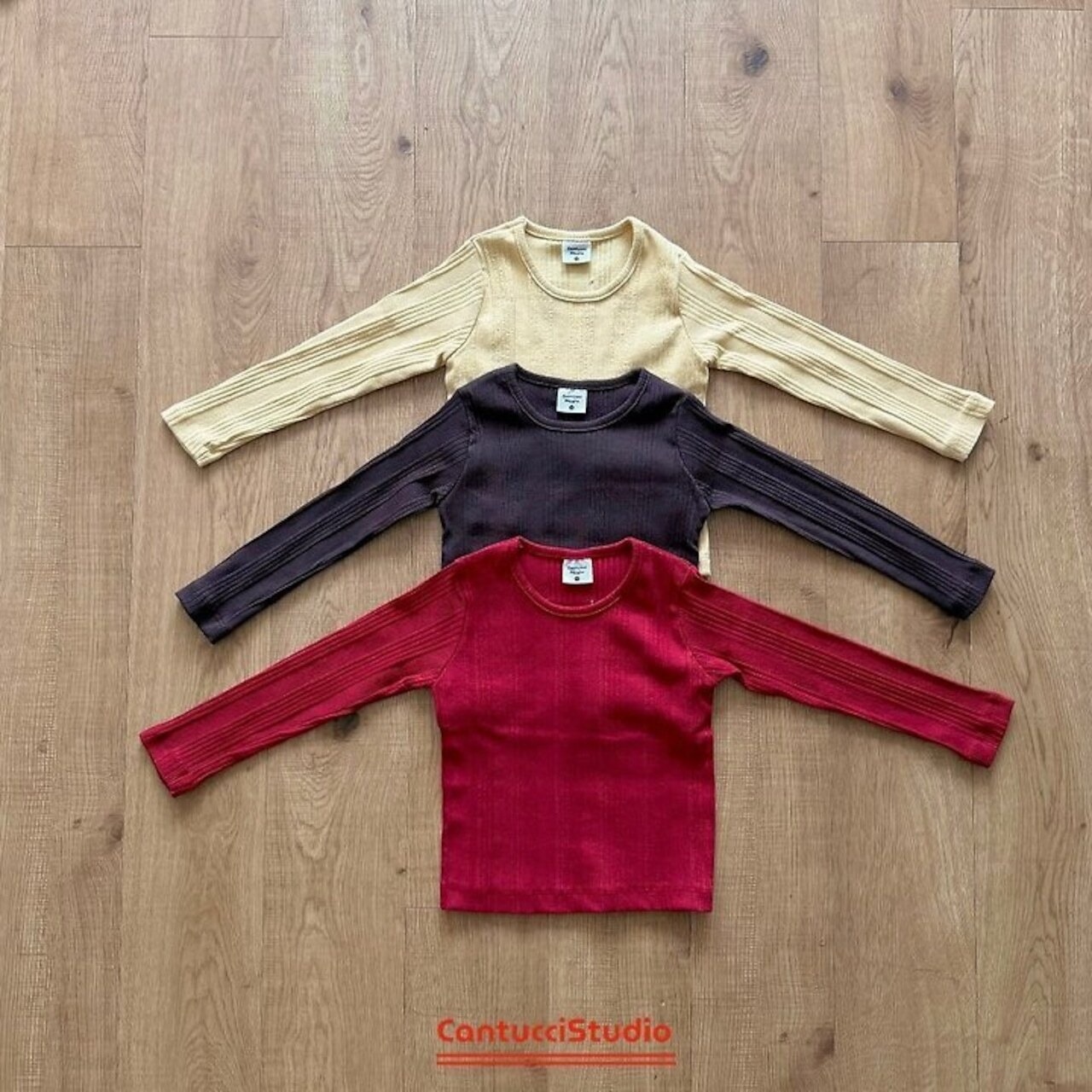 韓国子供服 / 26Autumn / cantuccistudio / バゲットTシャツ / 秋服 *XS~JS*