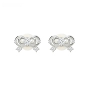 Lumière ribbon pearl pierce【P001】