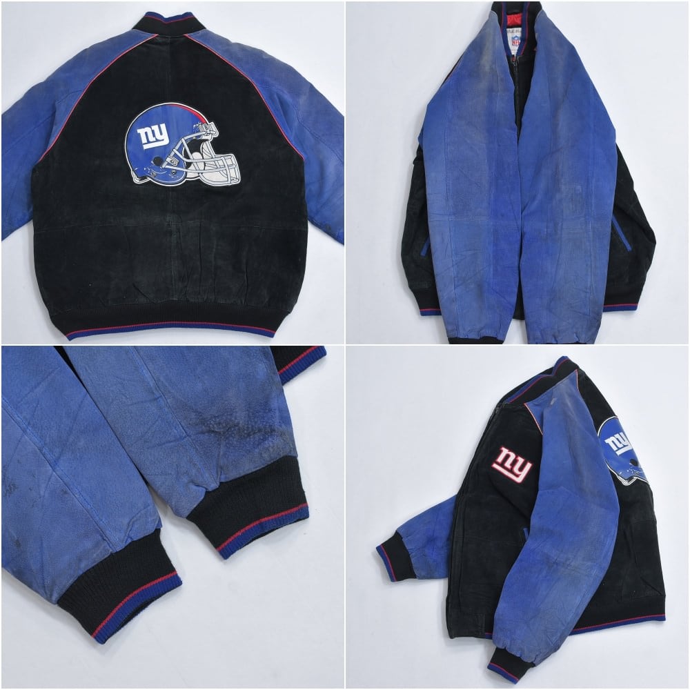 90s~ NFL 切替デザイン レザー ジャケット 中綿 ブルゾン 90s~ NFL 切替デザイン レザー ジャケット 中綿 ブルゾン
