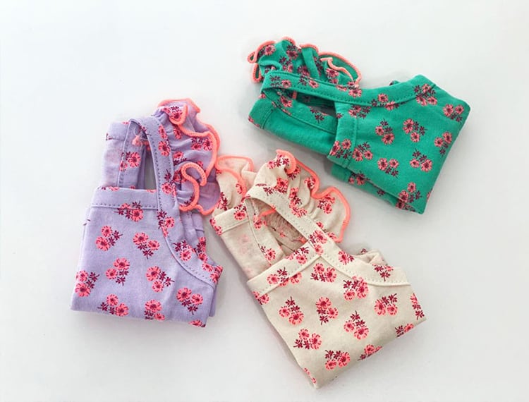 vanilla croptop XS ~ XL 3color  /  犬服 春夏 新作 ショート丈 お揃い クロップドトップス ドッグウェア 花柄 タンクトップ 小型犬 中型犬 犬 服 トップス 袖なし ペット用品 ペット洋服 top112